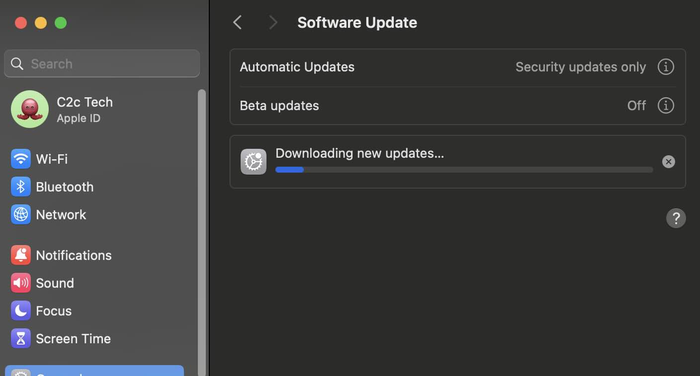 Downloading new updates
